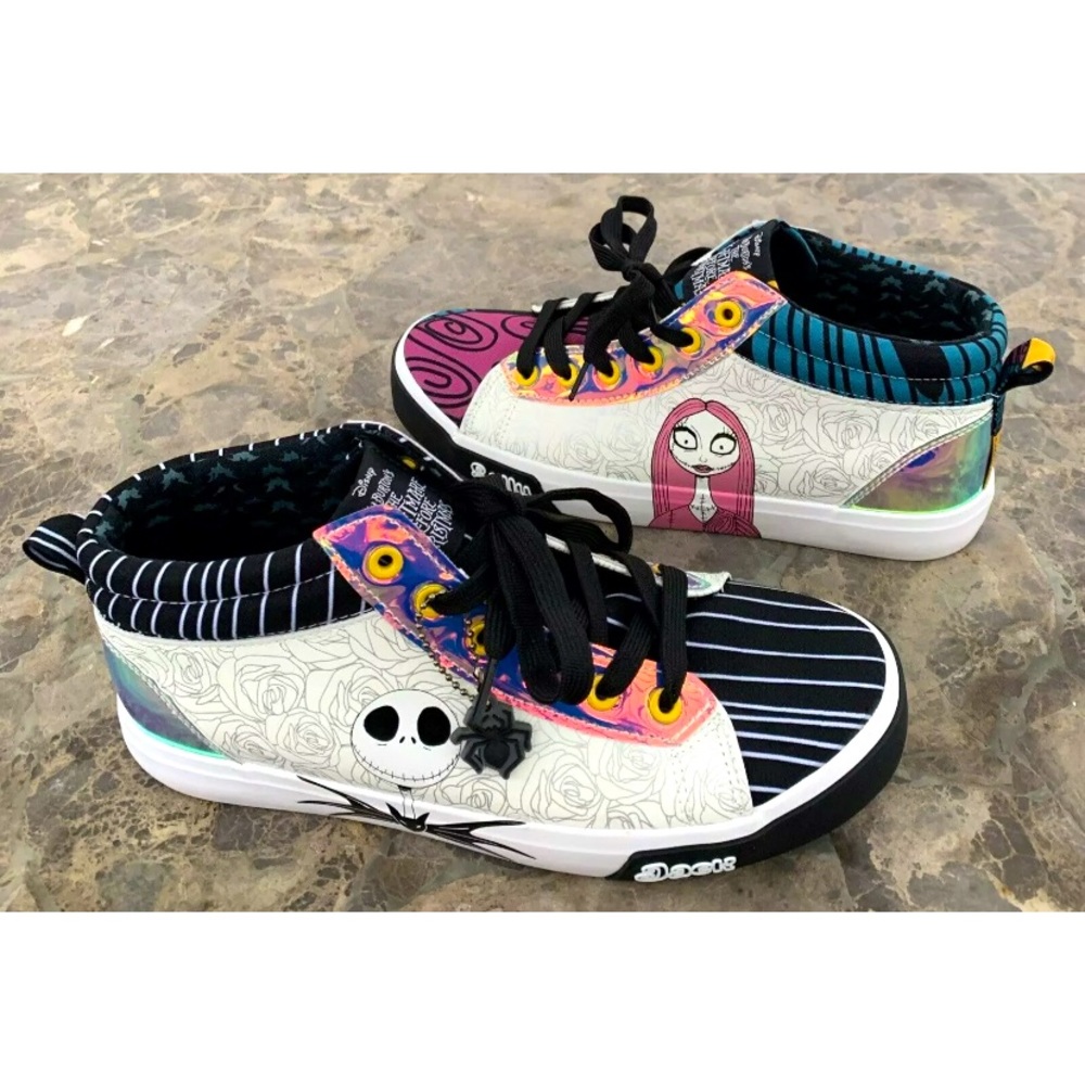 New Disney Nightmare Before Christmas Womens Shoes Sally Jack Spider Charm